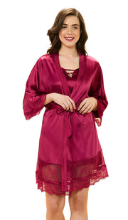 Amore Short Robe S / Anemone - amanté Sleepwear