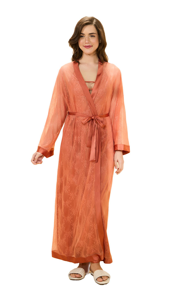 Amore Long Robe S / Copper Coin - amanté Sleepwear