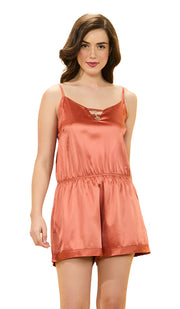 Amore Short Romper S / Copper Coin - amanté Sleepwear