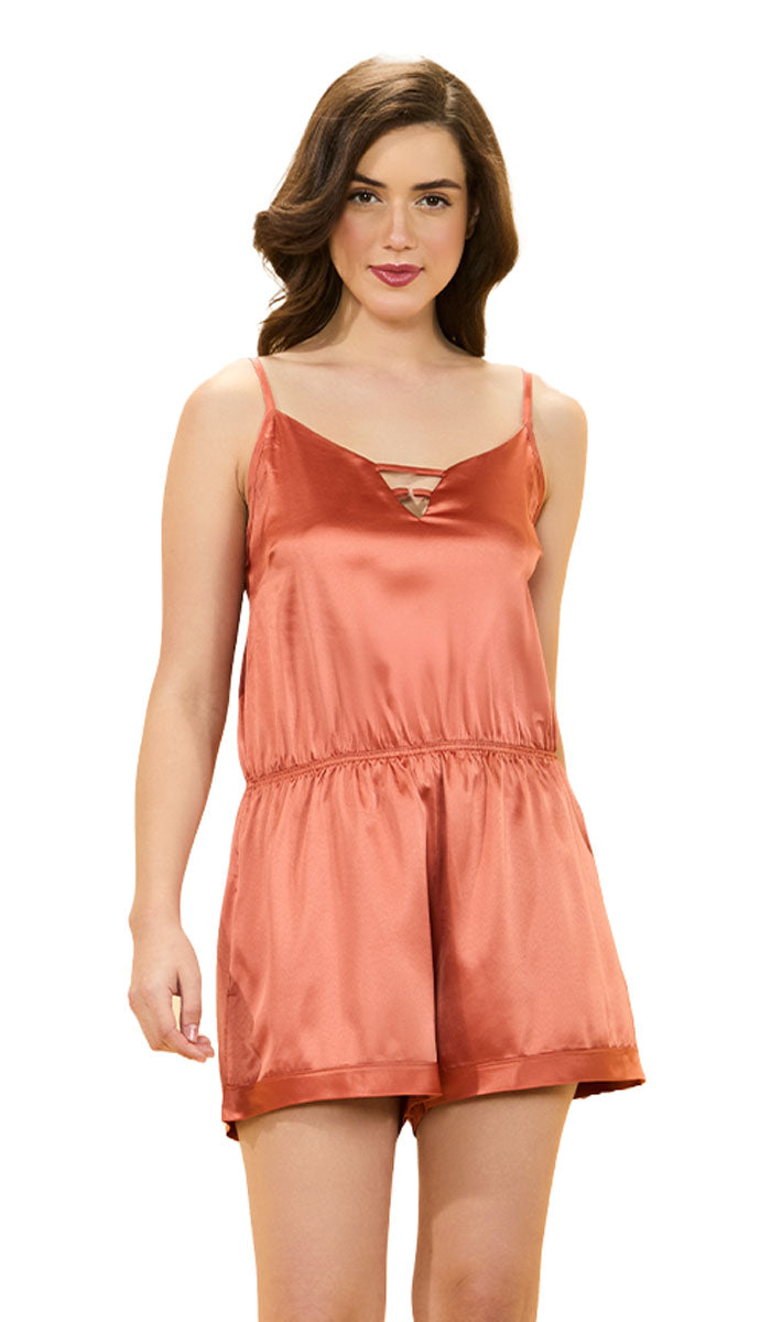 Amore Short Romper S / Copper Coin - amanté Sleepwear