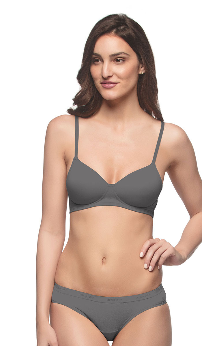 Carefree Casuals Bra 32B / Steel Grey - amanté Bra