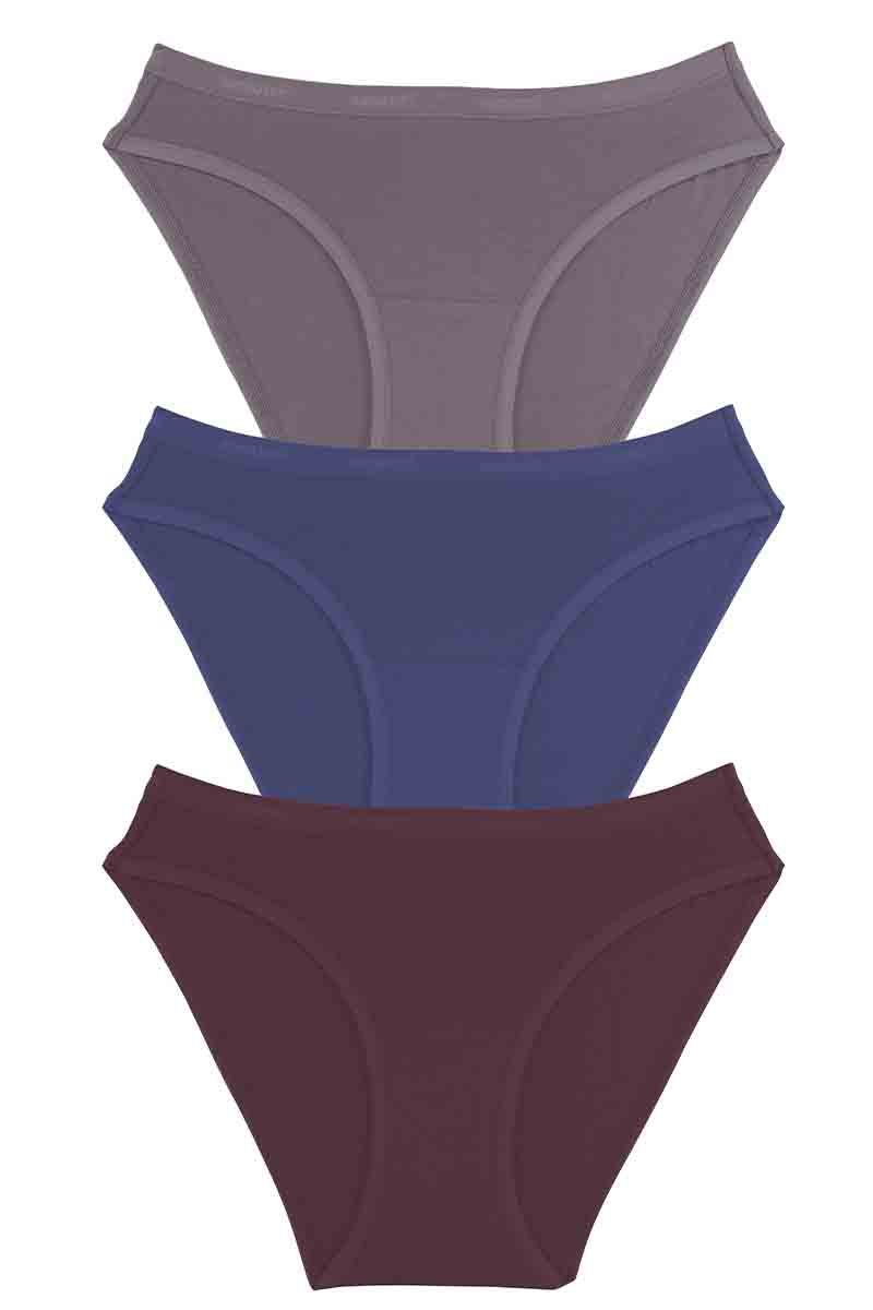 Cotton Bikini Briefs Solid Pack of 3 S / S015 - amanté Panty - Image 1 of 1