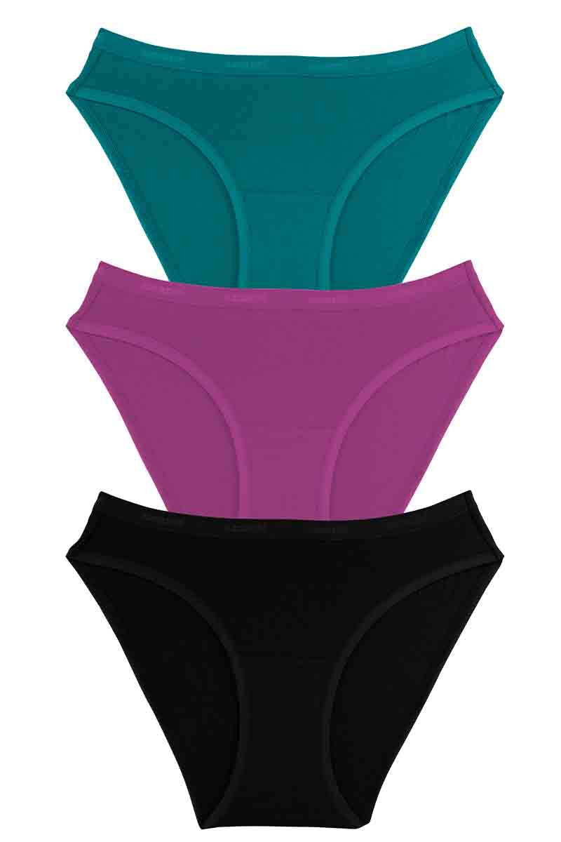 Cotton Bikini Briefs Solid Pack of 3 S / B093 - amanté Panty