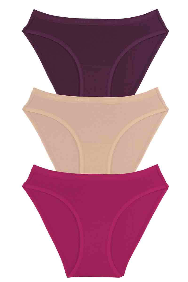 Cotton Bikini Briefs Solid Pack of 3 S / B075 - amanté Panty - Image 1 of 1