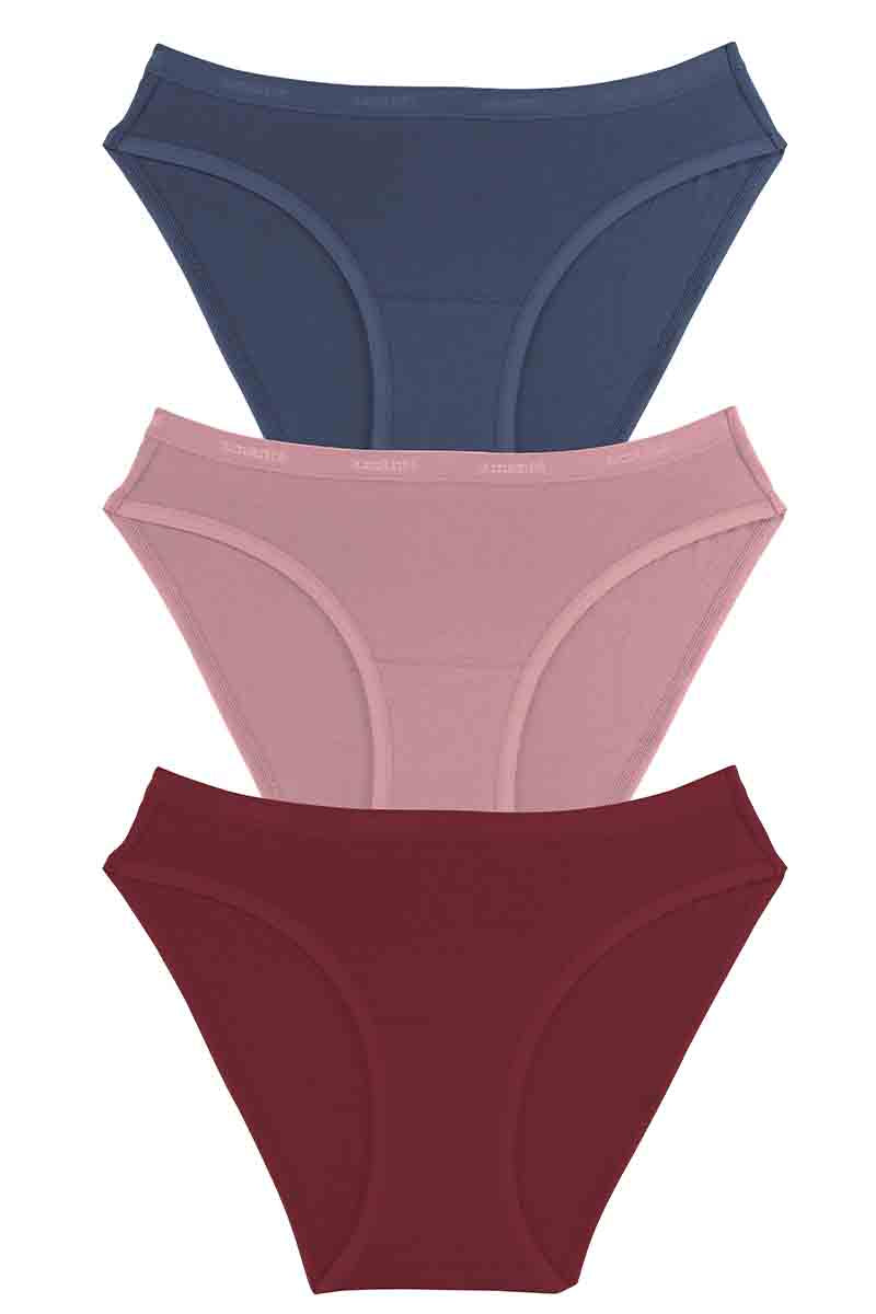 Cotton Bikini Briefs Solid Pack of 3 S / B073 - amanté Panty - Image 1 of 1