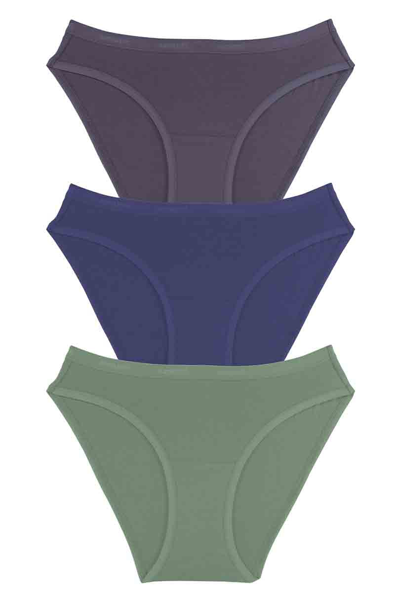 Cotton Bikini Briefs Solid Pack of 3 S / S013 - amanté Panty - Image 1 of 1