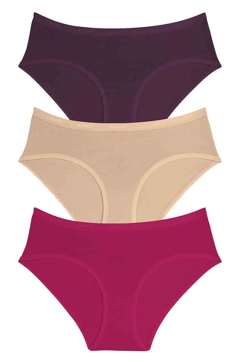 Cotton Hipster Brief Solid Pack of 3 S / B075 - amanté Panty - Image 1 of 1