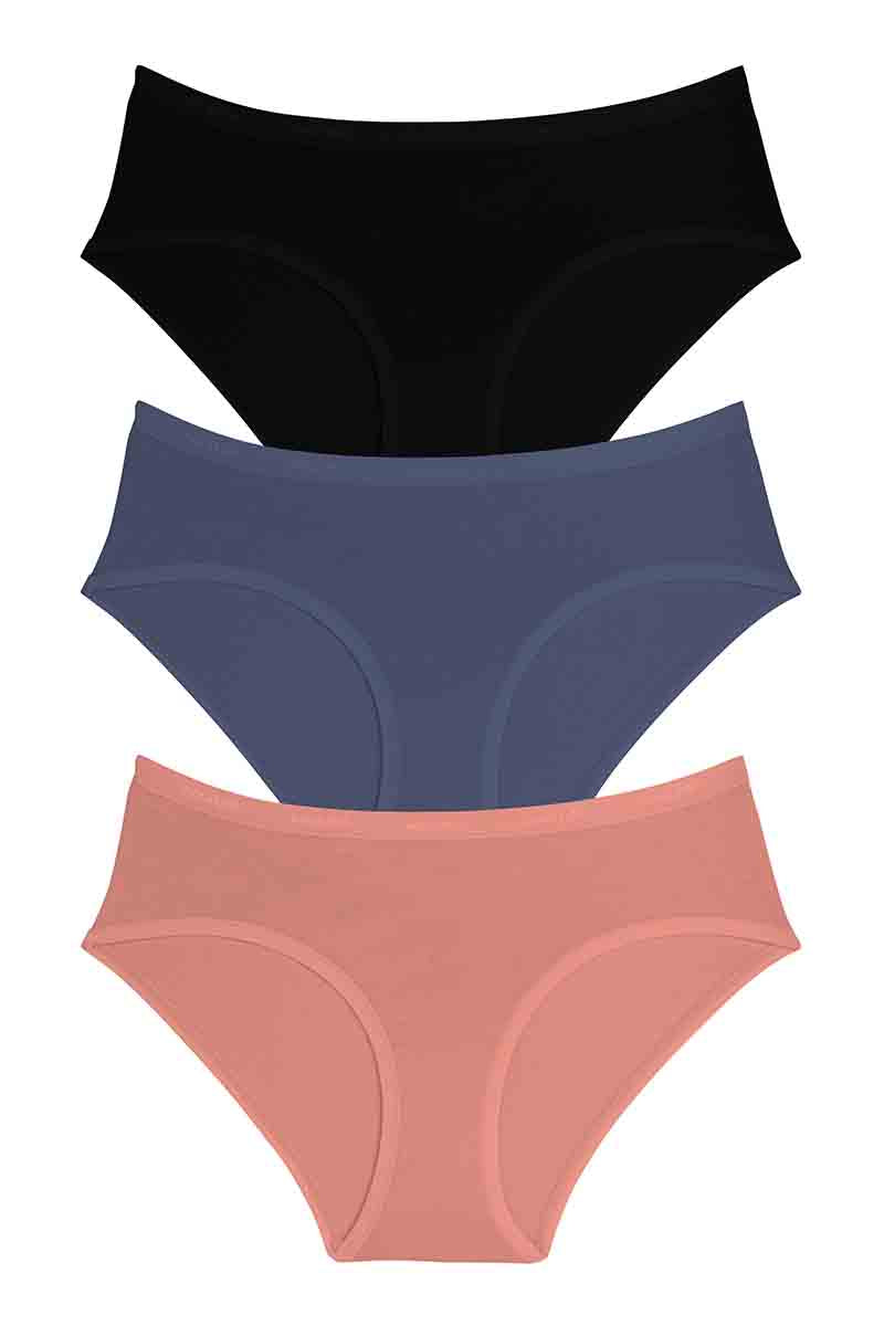 Cotton Hipster Brief Solid Pack of 3 S / Assorted - amanté Panty - Image 1 of 1