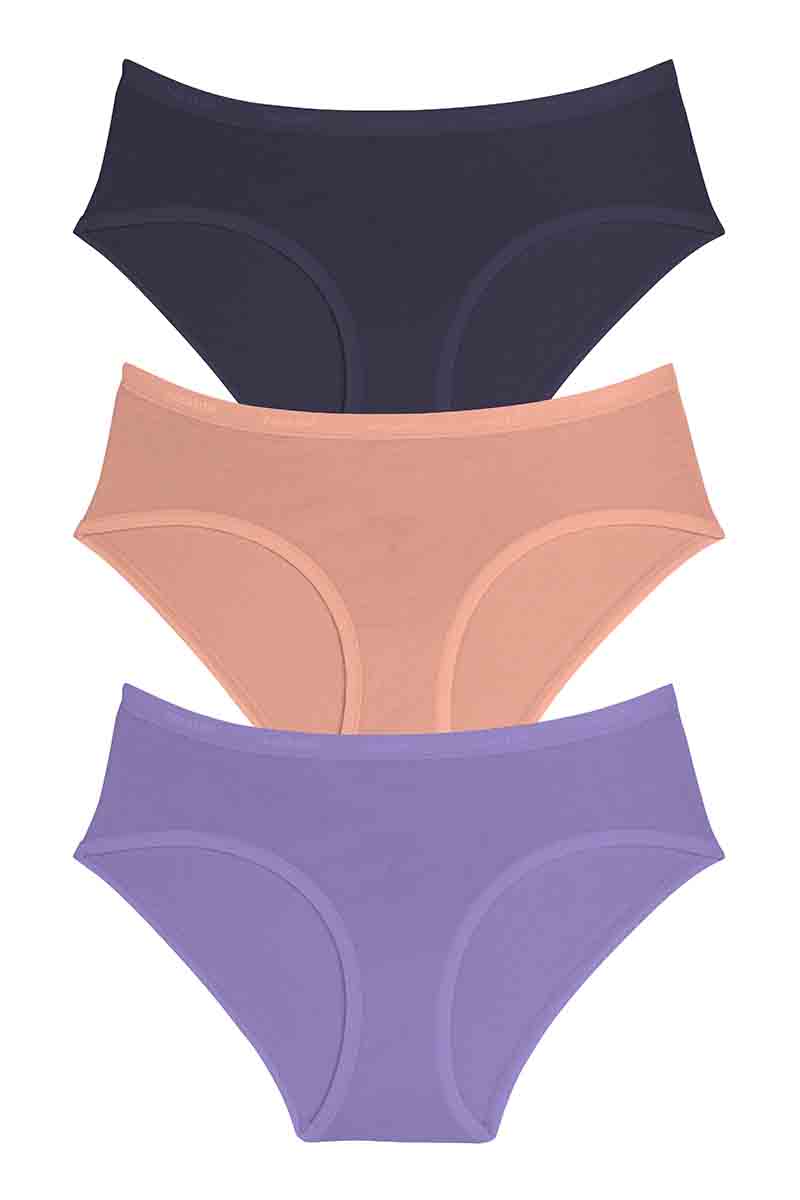 Cotton Hipster Brief Solid Pack of 3 S / Assorted - amanté Panty - Image 1 of 1