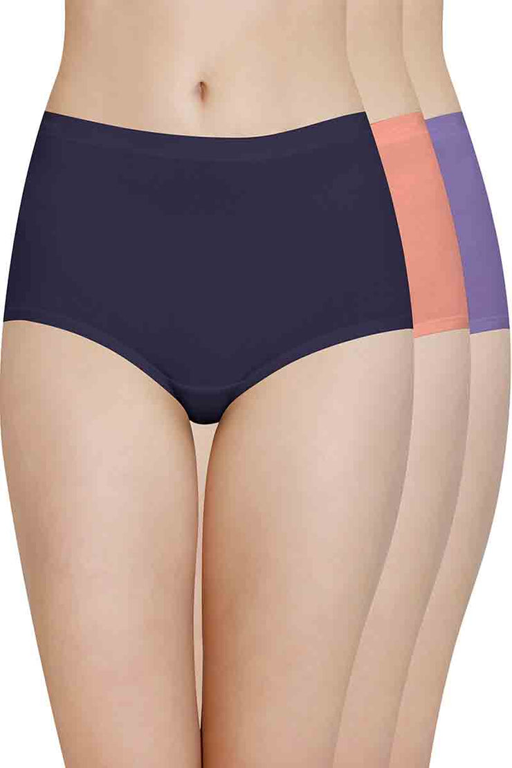 Cotton Full-Brief Solid Pack of 3 S / Assorted - amanté Panty Pack