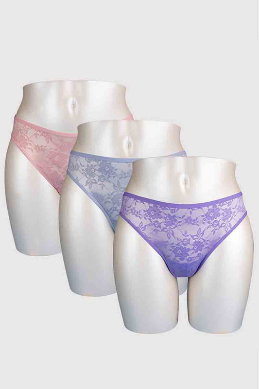Lace Thong (Pack of 3) S / Combo 04 - amanté Panty Pack