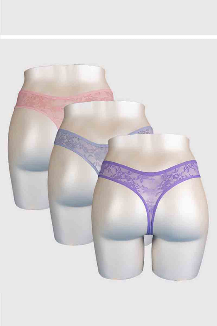 Lace Thong (Pack of 3)  - amanté Panty