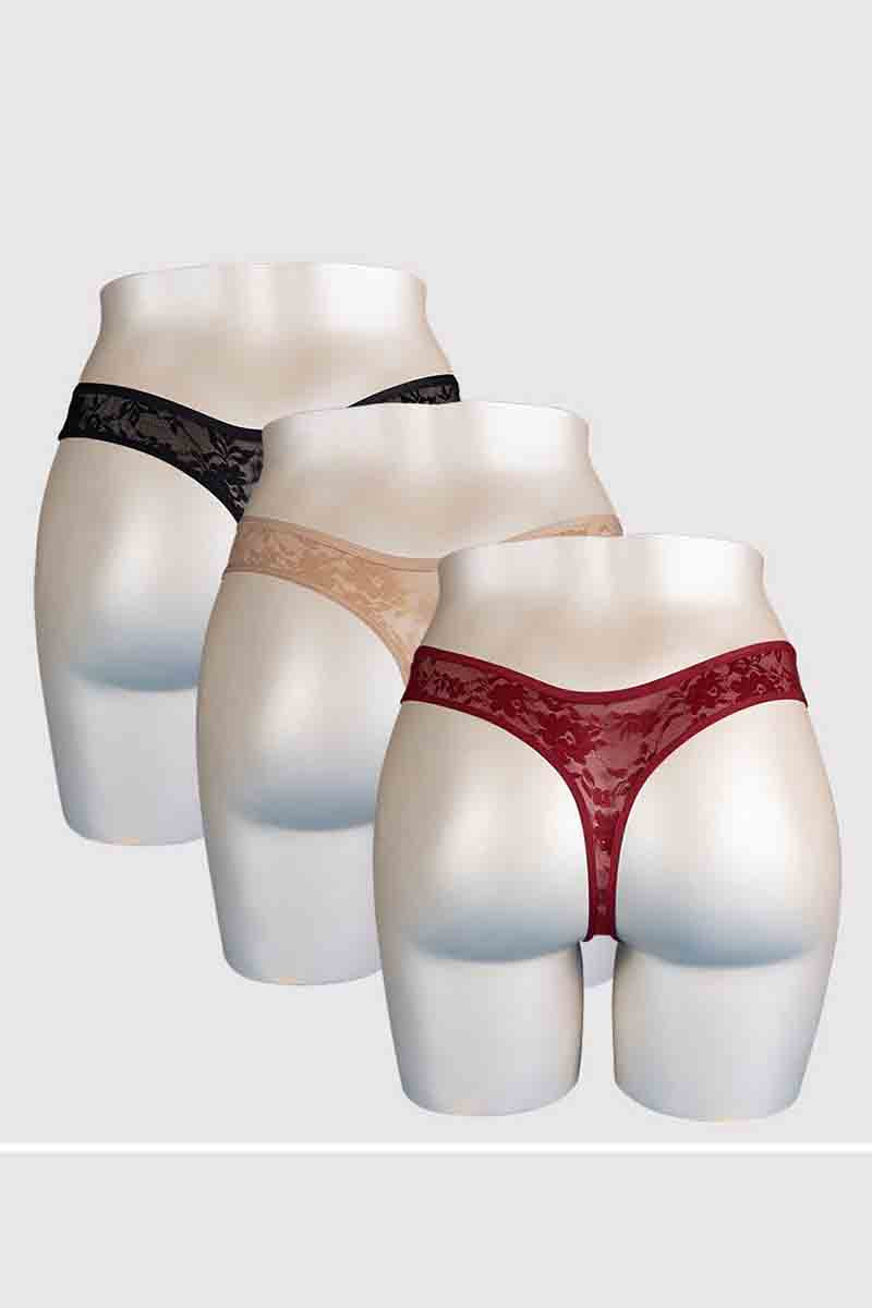 Lace Thong (Pack of 3) - amanté Panty Pack - Image 2 of 2