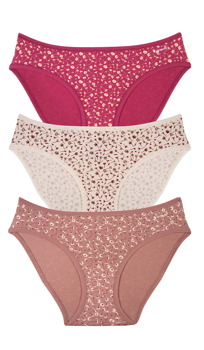 Cotton Hipster Brief Print Pack Of 3 S / C782 - amanté Panty Pack