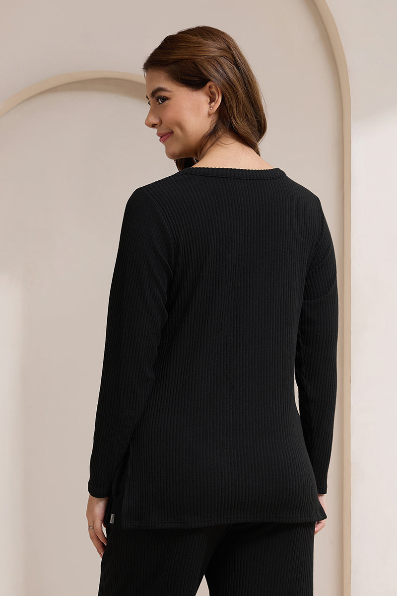 Blissful Rib Lounge Top - amanté Sleep