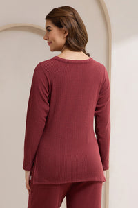 Blissful Rib Lounge Top - amanté Sleep thumbnail 2