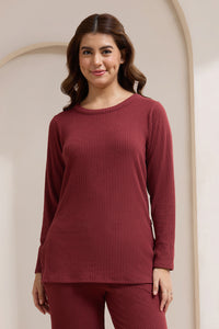 Blissful Rib Lounge Top S / Earthy Brown - amanté Sleep thumbnail 1