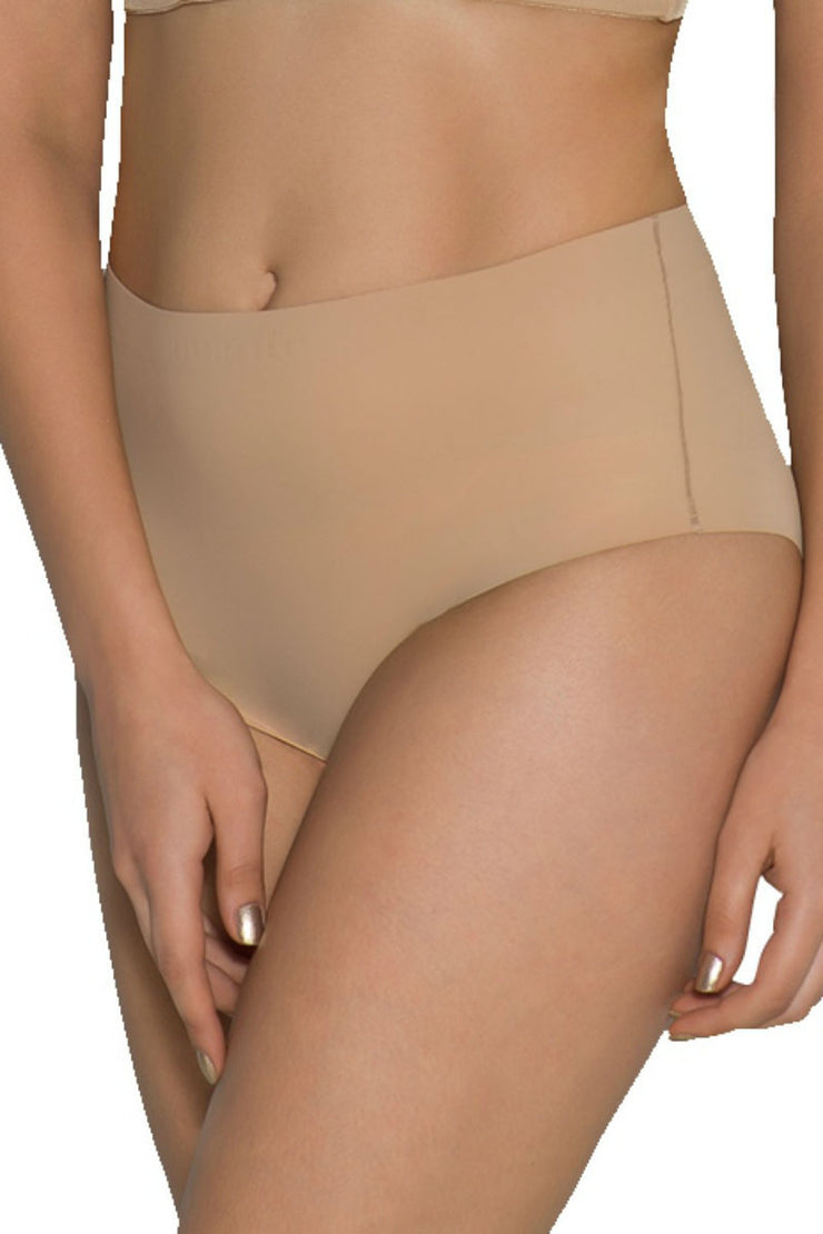 Seamless High Waist Brief S / Sandalwood - amanté Panty