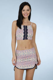 Side Ruched Swim Crop Top  - amanté Swim