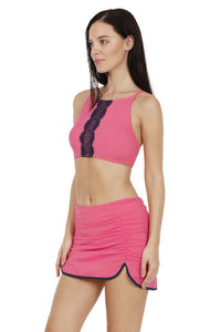 Side Ruched Swim Crop Top  - amanté Swim thumbnail 4