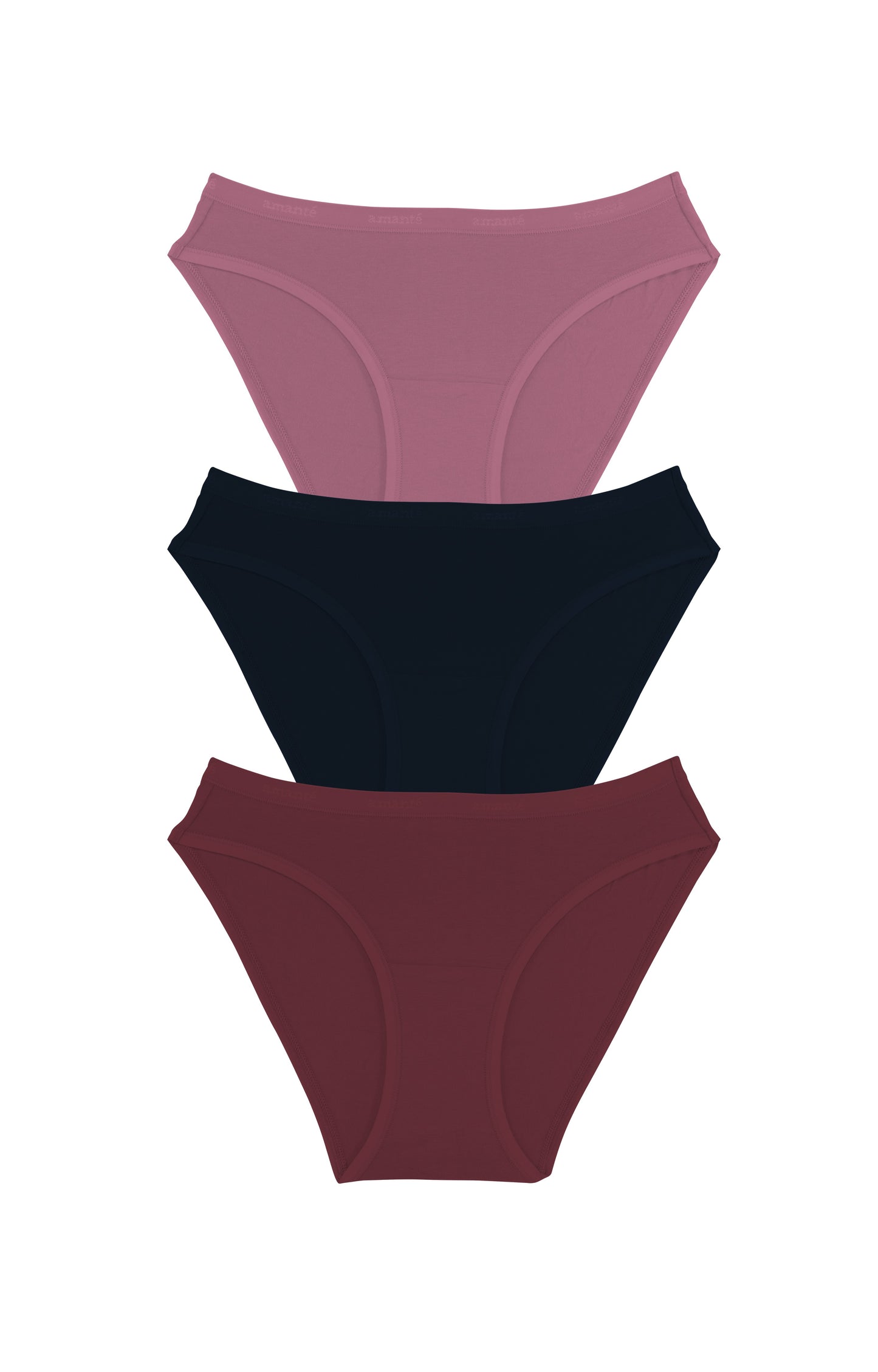 Cotton Bikini Brief Solid Pack Of 3 XS / C0012 - amanté Panty