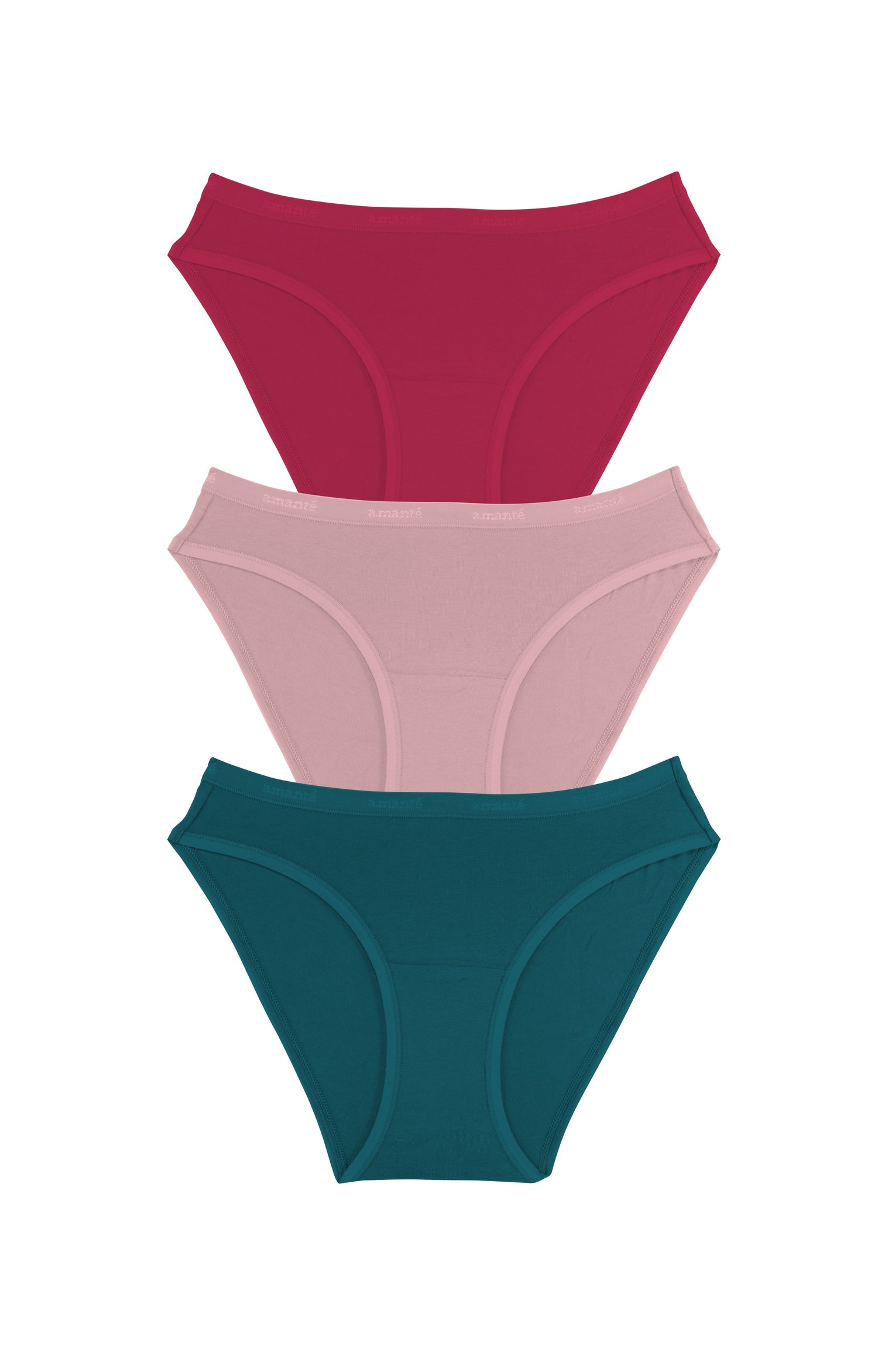 Cotton Bikini Brief Solid Pack Of 3 XS / C0014 - amanté Panty - Image 1 of 1
