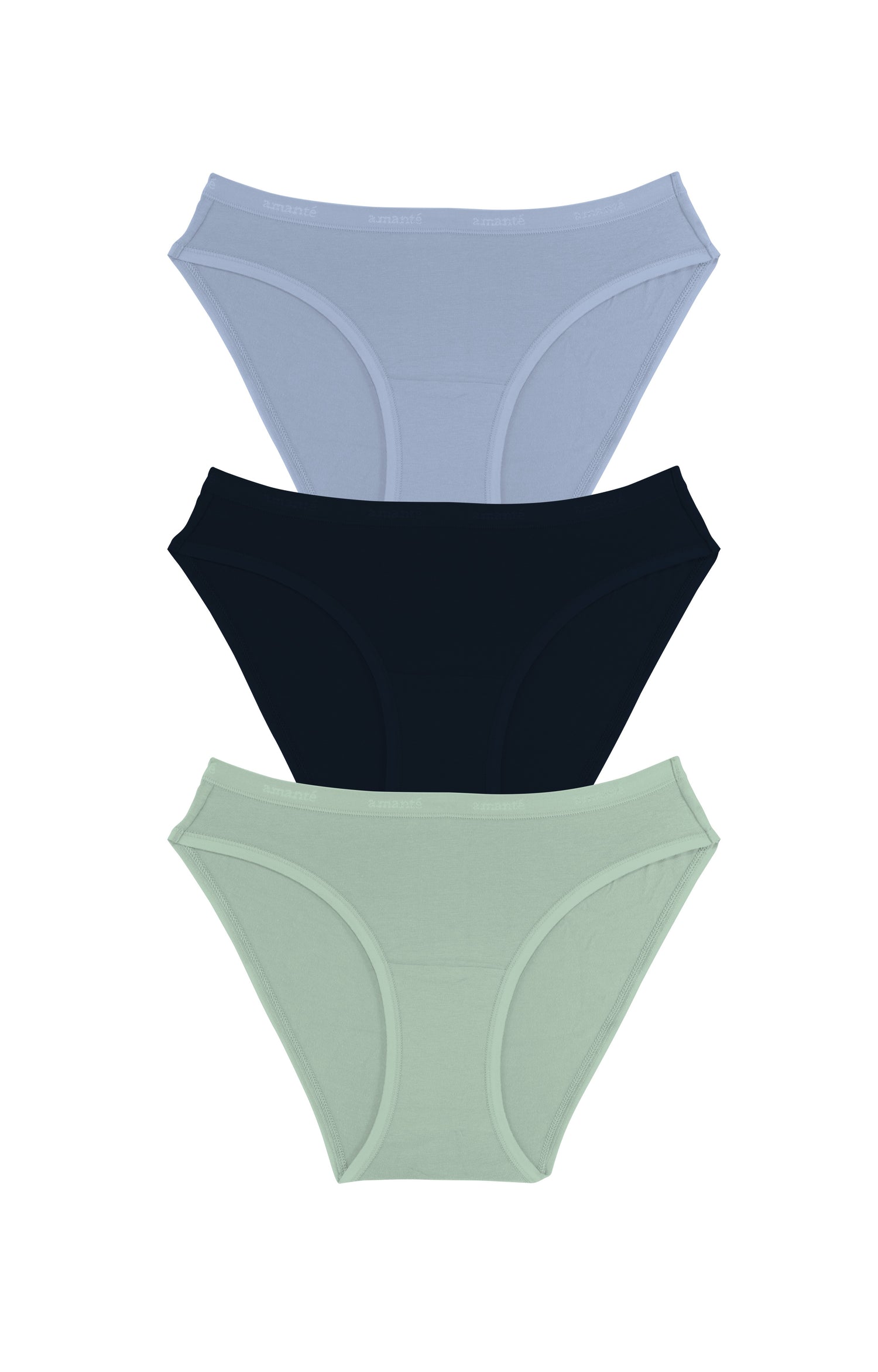 Cotton Bikini Brief Solid Pack Of 3 XS / C0015 - amanté Panty - Image 1 of 1