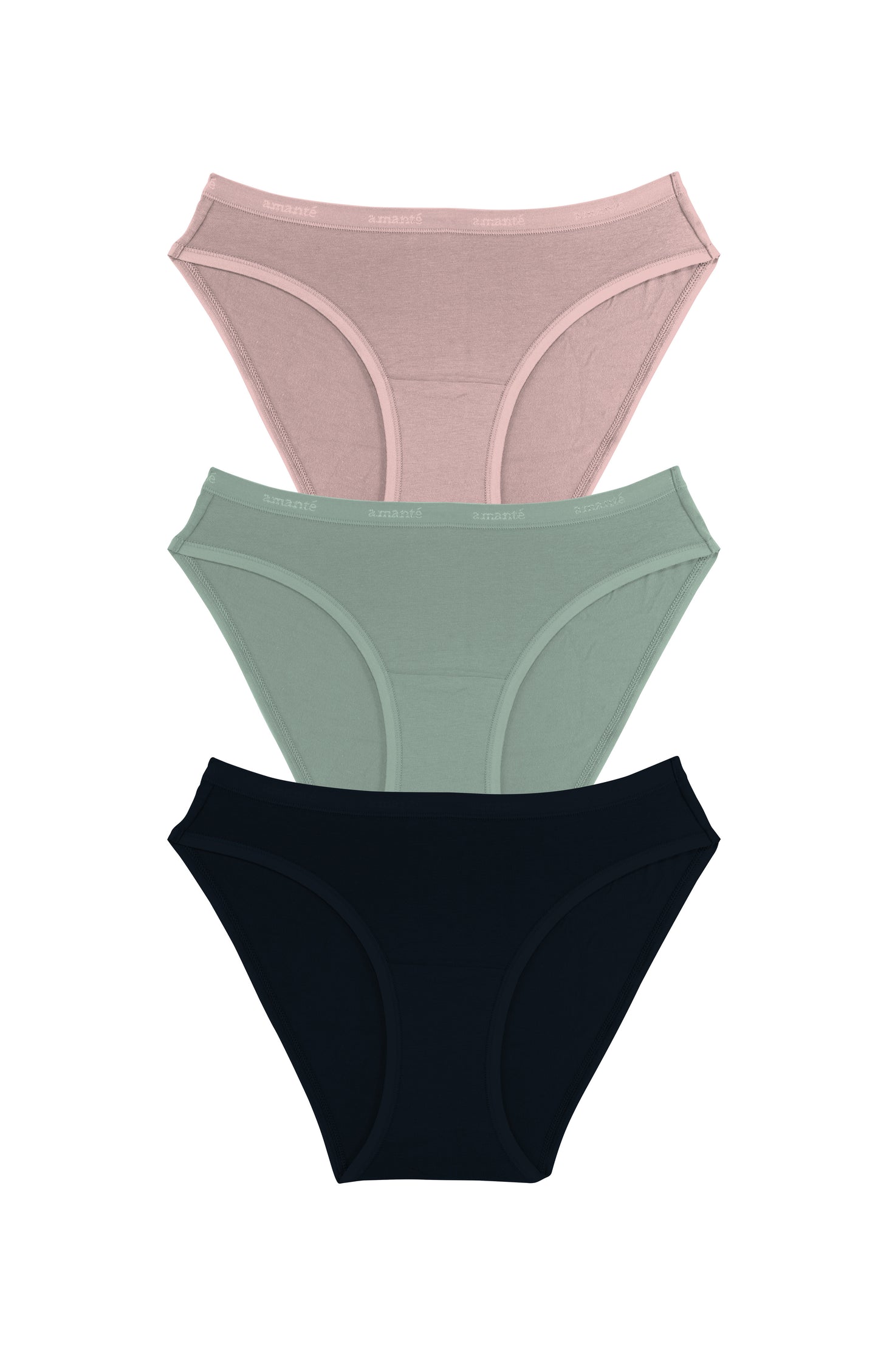 Cotton Bikini Brief Solid Pack of 3 - amanté Panty
