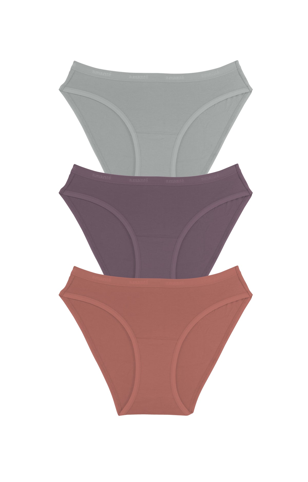 Cotton Bikini Brief Solid Pack Of 3 XS / C0029 - amanté Panty