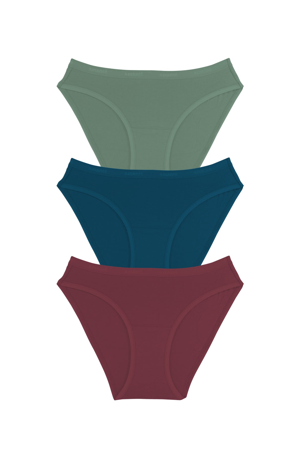 Cotton Bikini Brief Solid Pack Of 3 XS / C0030 - amanté Panty