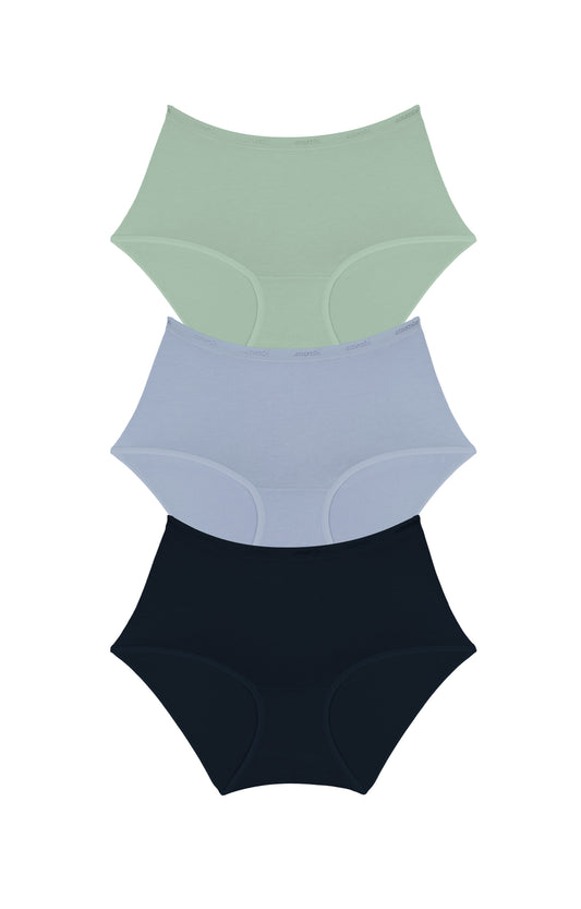 Cotton Full-Brief Solid Pack Of 3 XS / C0015 - amanté Panty