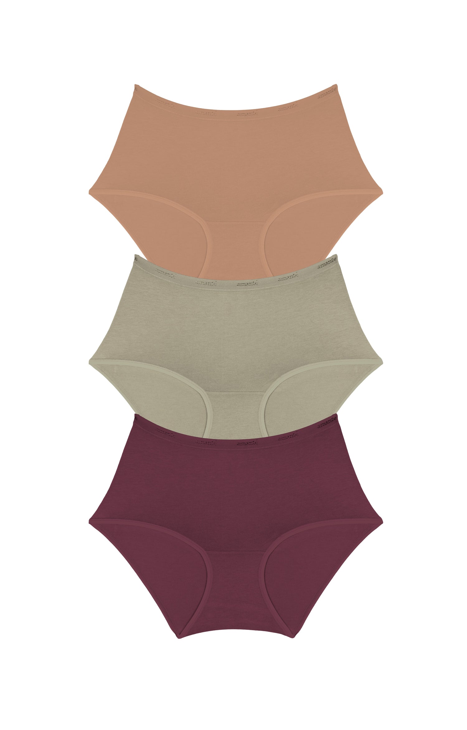 Cotton Full-Brief Solid Pack Of 3 XS / C016 - amanté Panty - Image 1 of 1