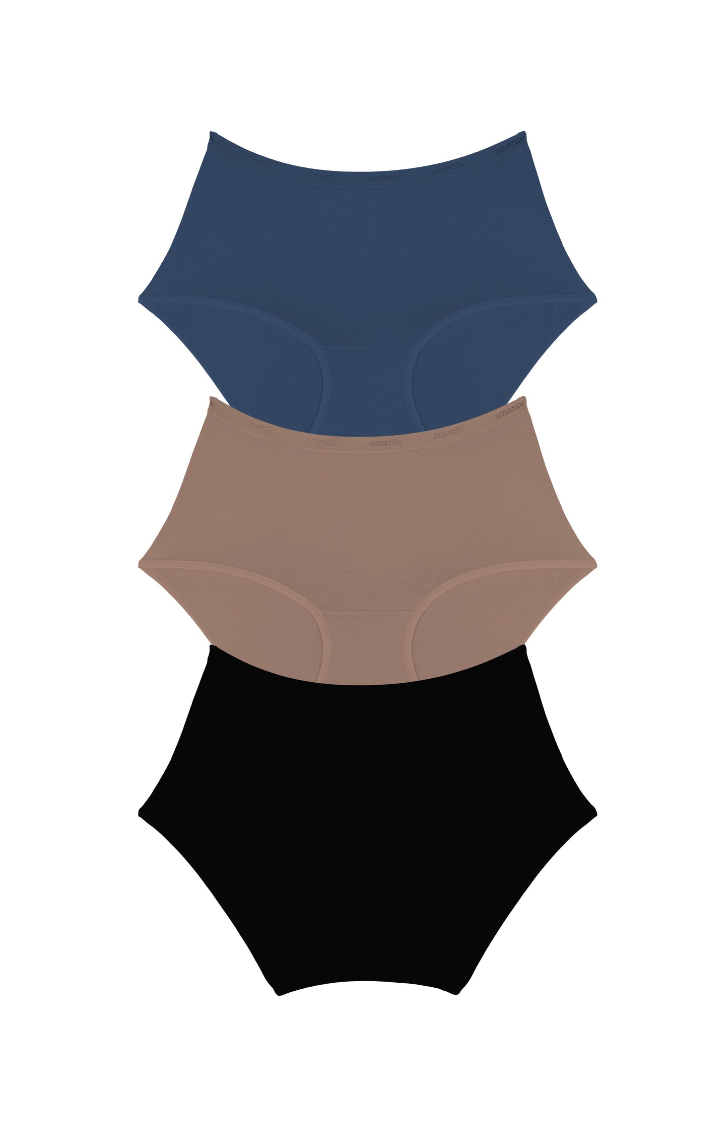 Cotton Full-Brief Solid Pack Of 3 XS / C017 - amanté Panty