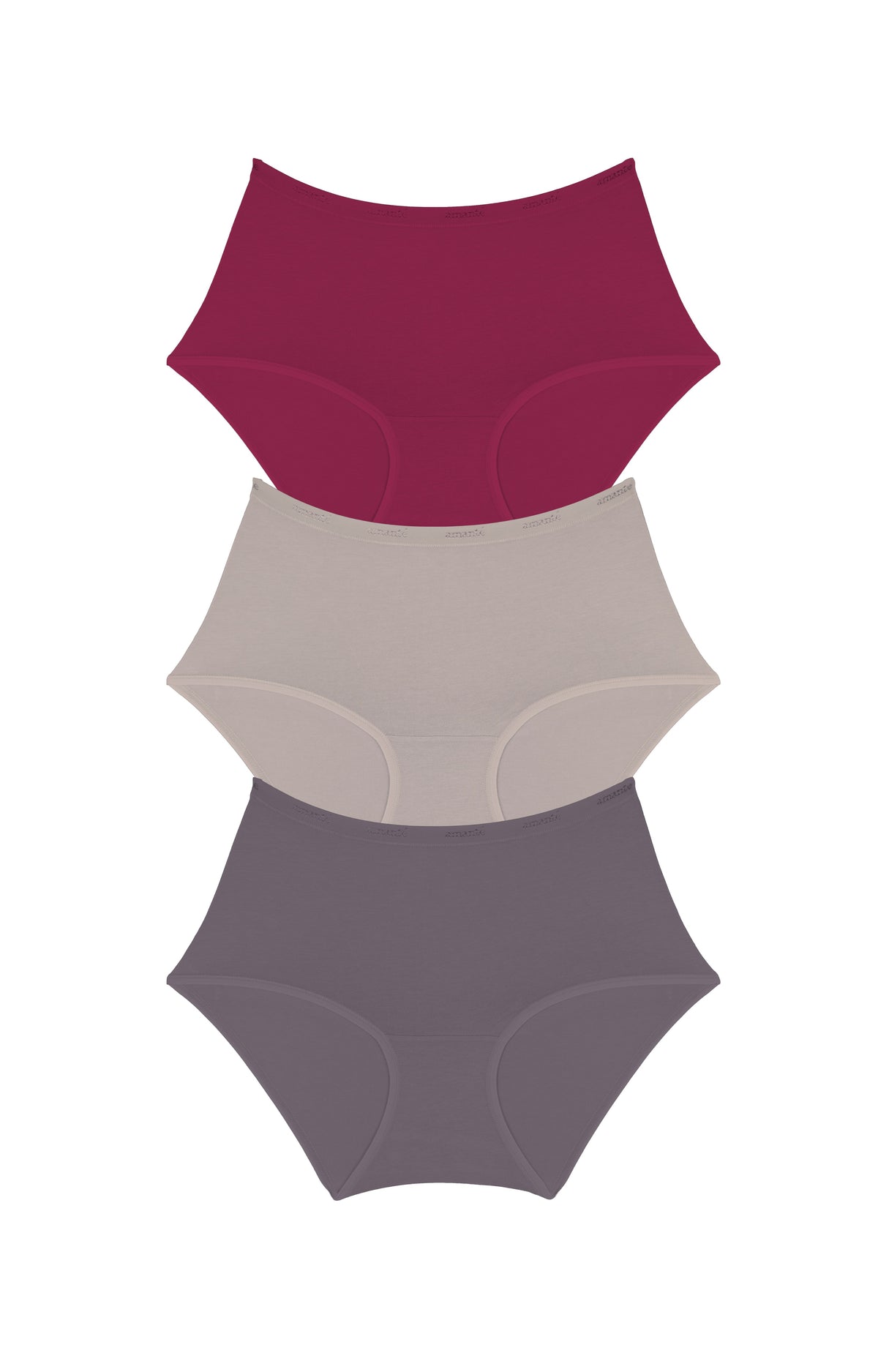 Cotton Full-Brief Solid Pack Of 3 XS / C0026 - amanté Panty