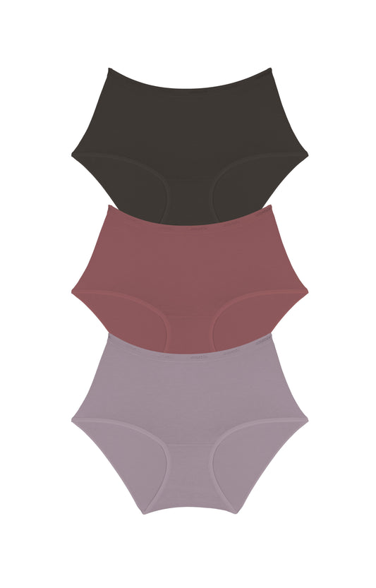 Cotton Full-Brief Solid Pack Of 3 XS / C0027 - amanté Panty