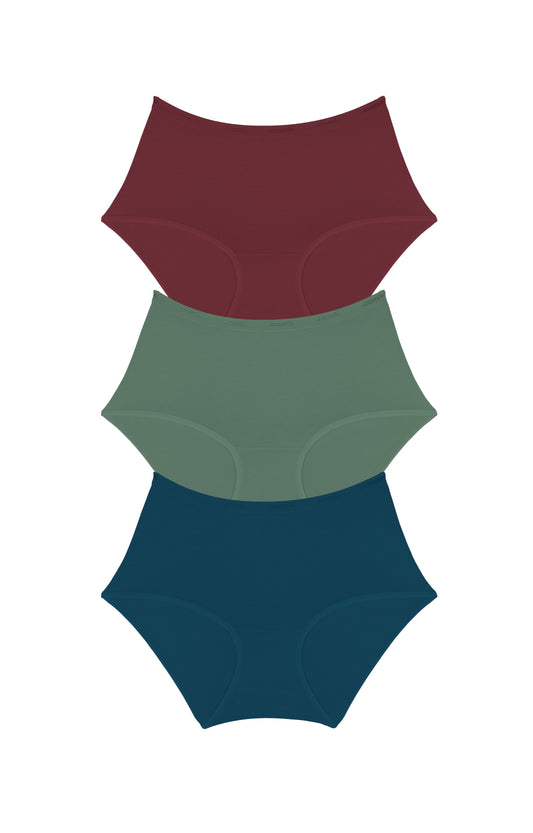 Cotton Full-Brief Solid Pack Of 3 XS / C0030 - amanté Panty