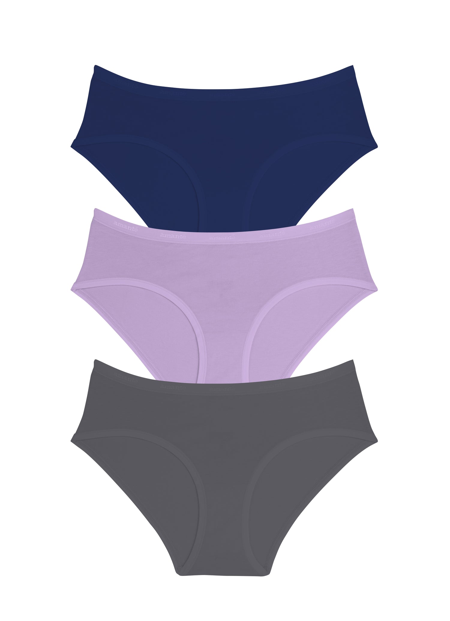 Cotton Hipster Brief Solid Pack Of 3 XS / C0011 - amanté Panty - Image 1 of 1