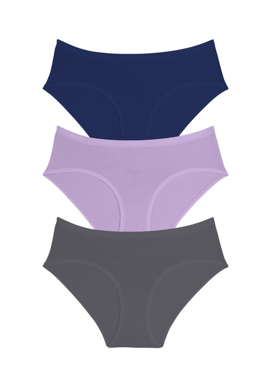 Cotton Hipster Brief Solid Pack Of 3 XS / C0011 - amanté Panty