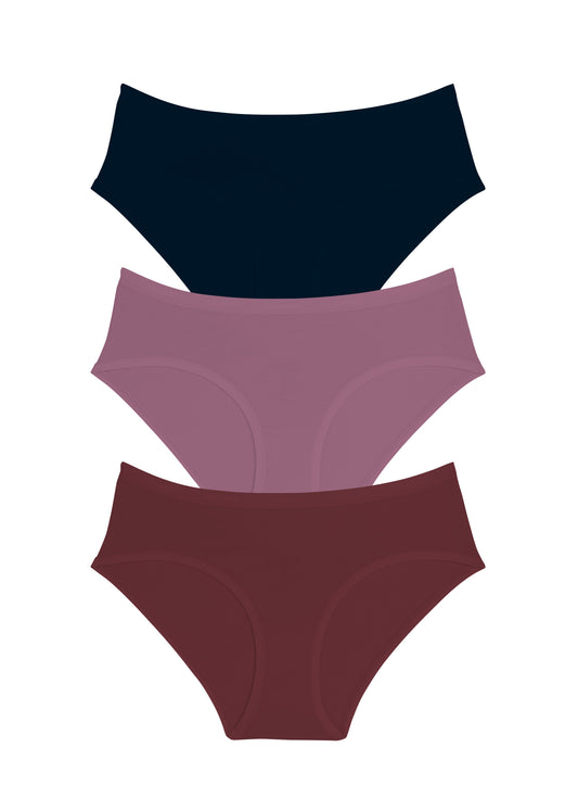 Cotton Hipster Brief Solid Pack Of 3 XS / C0012 - amanté Panty