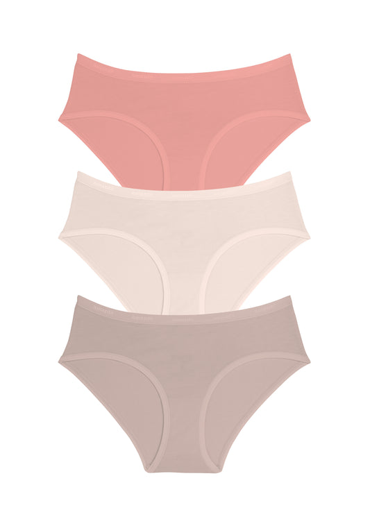 Cotton Hipster Brief Solid Pack Of 3 XS / C0013 - amanté Panty