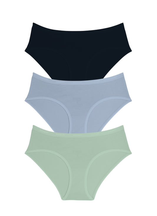 Cotton Hipster Brief Solid Pack Of 3 XS / C0015 - amanté Panty