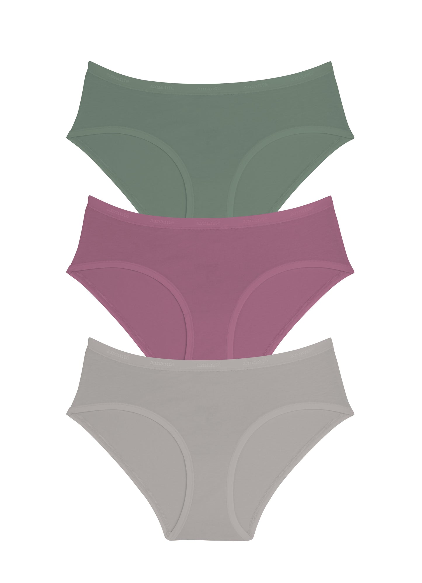 Cotton Hipster Brief Solid Pack Of 3 XS / C019 - amanté Panty