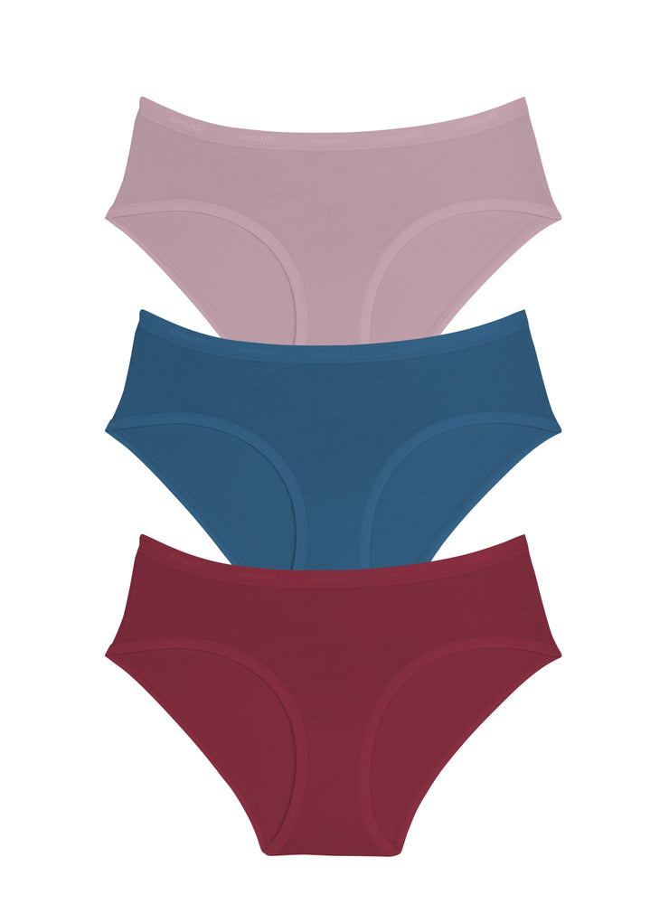 Cotton Hipster Brief Solid Pack of 3