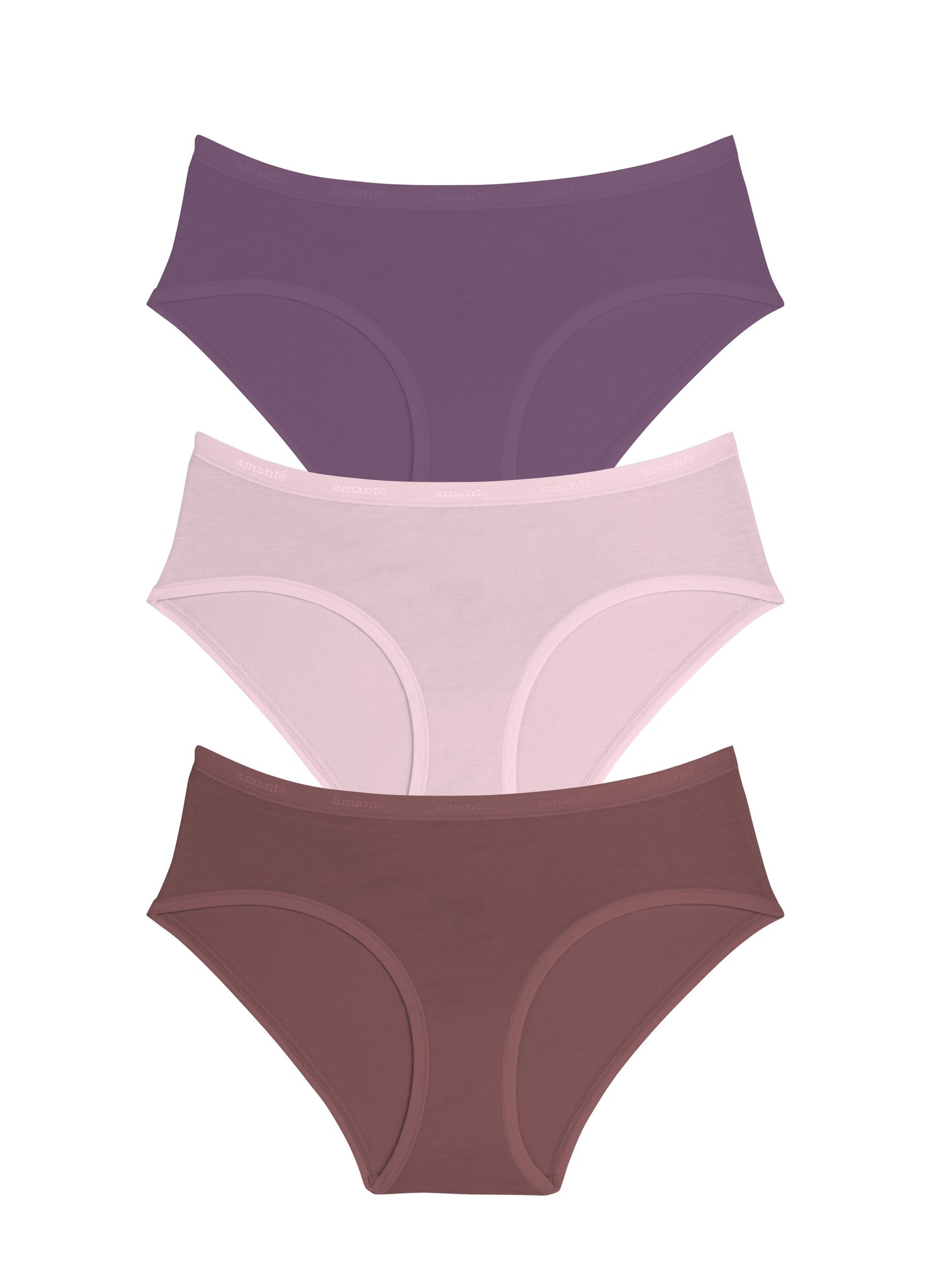 Cotton Hipster Brief Solid Pack Of 3 XS / C0021 - amanté Panty