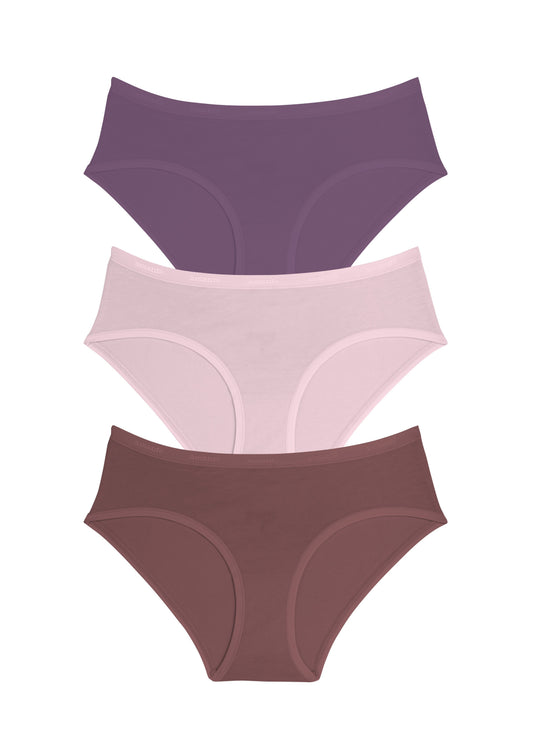 Cotton Hipster Brief Solid Pack Of 3 XS / C0021 - amanté Panty