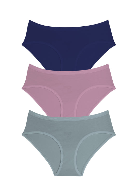 Cotton Hipster Brief Solid Pack Of 3 XS / C0025 - amanté Panty