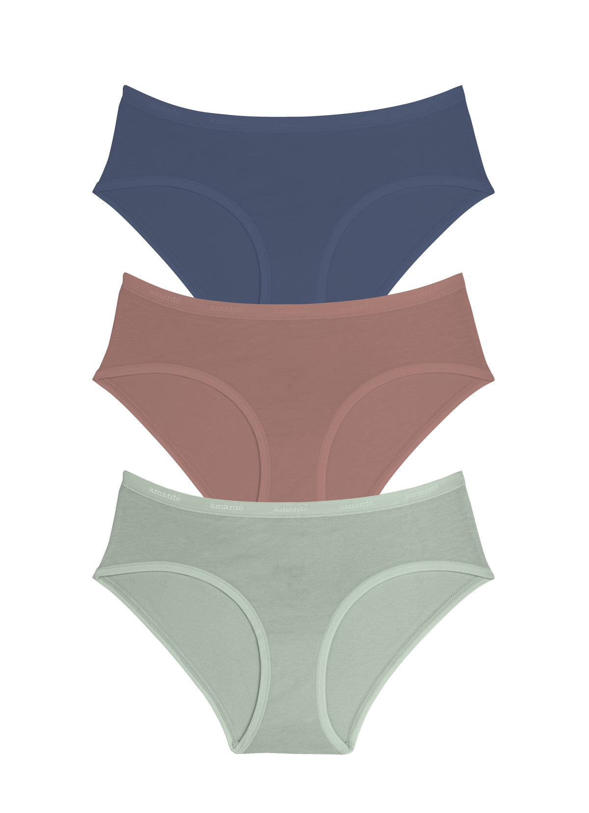 Cotton Hipster Brief Solid Pack Of 3 XS / C0028 - amanté Panty
