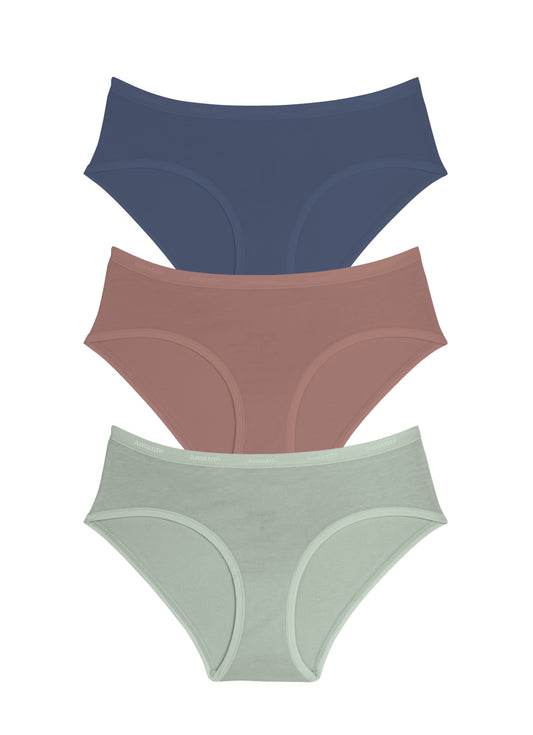 Cotton Hipster Brief Solid Pack Of 3 XS / C0028 - amanté Panty