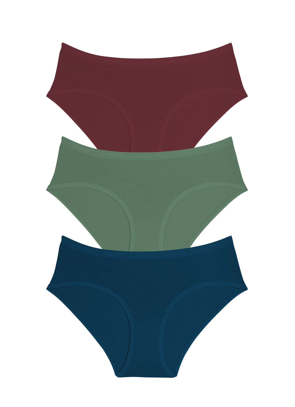 Cotton Hipster Brief Solid Pack Of 3 XS / C0030 - amanté Panty - Image 1 of 1