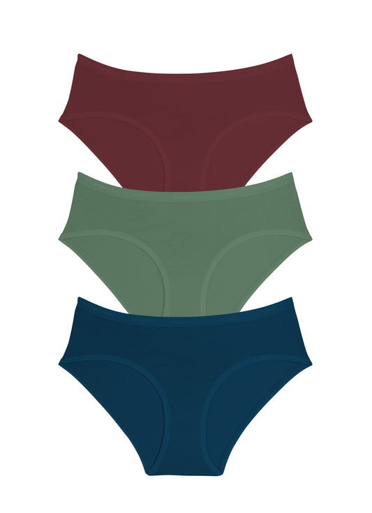 Cotton Hipster Brief Solid Pack Of 3 XS / C0030 - amanté Panty